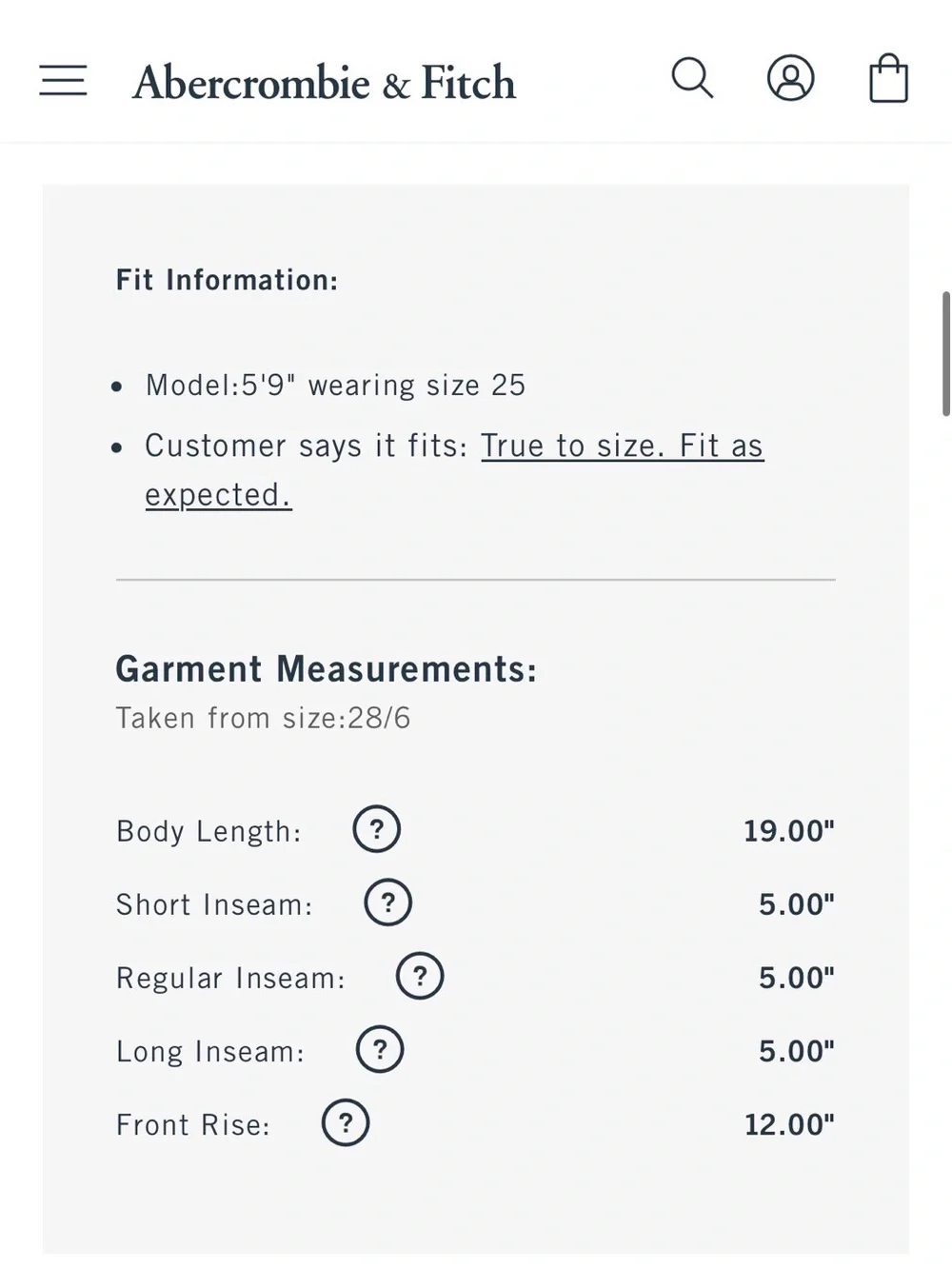 Abercrombie & Fitch High Rise Dad Short - Denim Cutoff Shorts